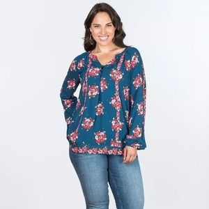 Matilda Jane So Vivid Navy Floral Blouse